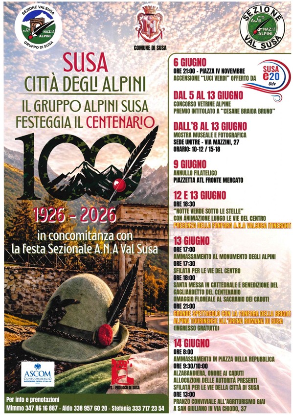 Festeggiamenti Centenario Gruppo Alpini di Susa